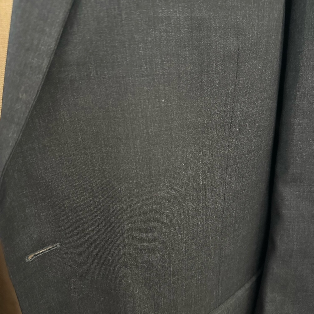 Brooks Brothers Charcoal Men's Blazer estrato Italy 1818 Madison 46L - Picture 3 of 6